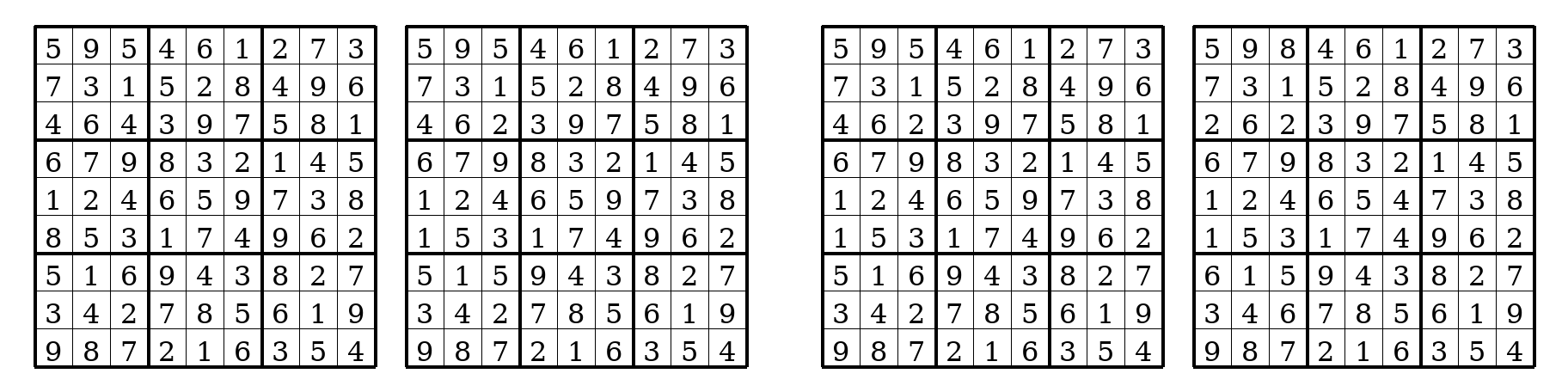 Decoded states for the symmetric Lx_Hx variant on Sudoku: zL no longer shows visible BLANK cells, and zH no longer commits early.